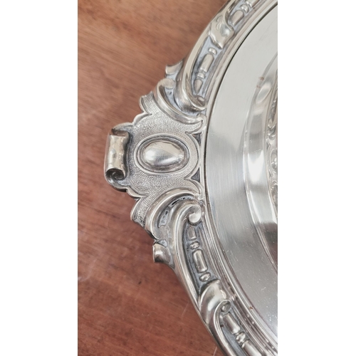 232 - A VERY GOOD COLLECTION OF SILVER PLATE SEVERING DISHES, includes an Egan of Cork dish & a Harrod’s o... 