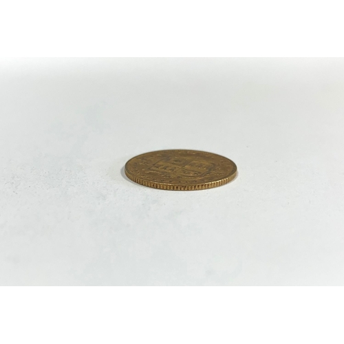 236 - A VICTORIA GOLD HALF-SOVEREIGN – 1880, ‘Young Head’ portrait of Queen Victoria, design by William Wy... 