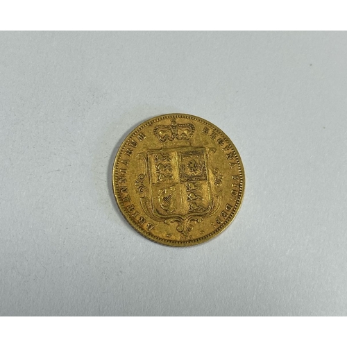 236 - A VICTORIA GOLD HALF-SOVEREIGN – 1880, ‘Young Head’ portrait of Queen Victoria, design by William Wy... 