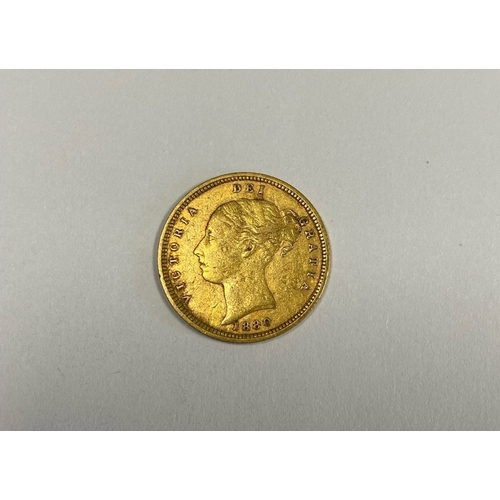 236 - A VICTORIA GOLD HALF-SOVEREIGN – 1880, ‘Young Head’ portrait of Queen Victoria, design by William Wy... 
