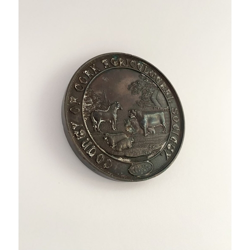 239 - LOT OF CORK INTEREST: A COUNTY OF CORK AGRICULTURAL SOCIETY BRONZE AWARD MEDAL, by Heaton, Birmingha... 