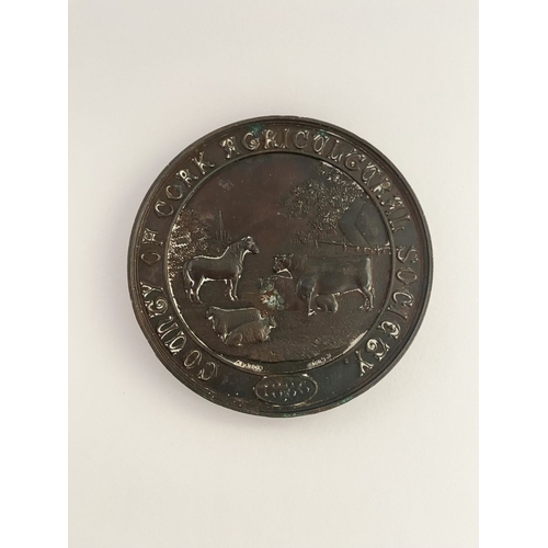 239 - LOT OF CORK INTEREST: A COUNTY OF CORK AGRICULTURAL SOCIETY BRONZE AWARD MEDAL, by Heaton, Birmingha... 
