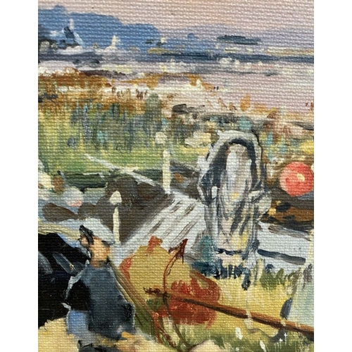 272 - AFTER MAURICE MAC GONIGAL (1900-1979), ‘SEPTEMBER MORNING – CONNEMARA’, coloured print on canvas, la... 