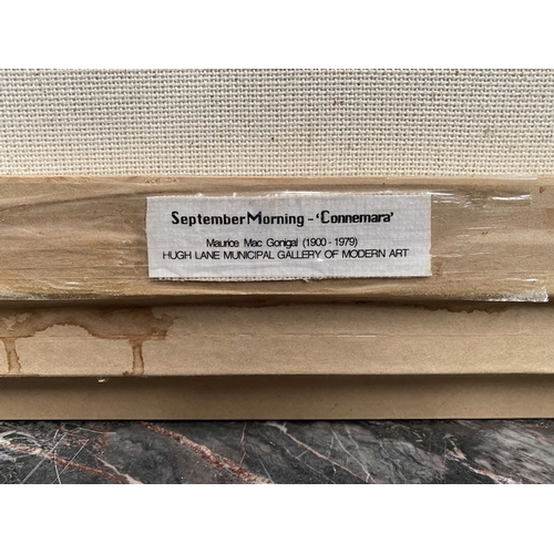 272 - AFTER MAURICE MAC GONIGAL (1900-1979), ‘SEPTEMBER MORNING – CONNEMARA’, coloured print on canvas, la... 