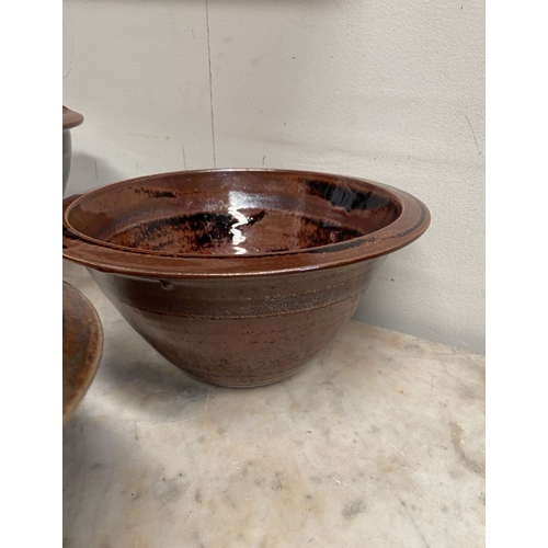 294 - A COLLECTION OF LOUIS MULCAHY POTTERY, to include six pots. Dimensions: largest: 13cm high x 24cm di... 