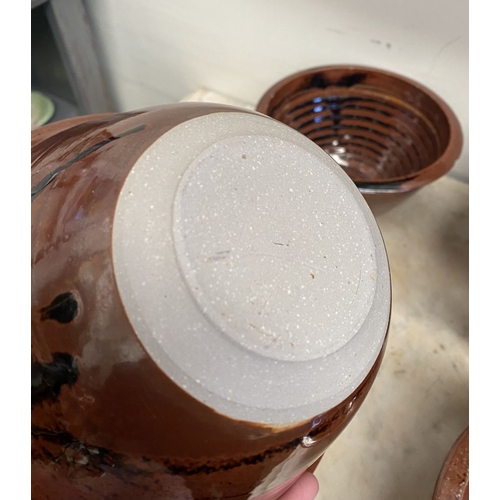 294 - A COLLECTION OF LOUIS MULCAHY POTTERY, to include six pots. Dimensions: largest: 13cm high x 24cm di... 