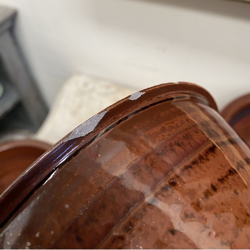 294 - A COLLECTION OF LOUIS MULCAHY POTTERY, to include six pots. Dimensions: largest: 13cm high x 24cm di... 