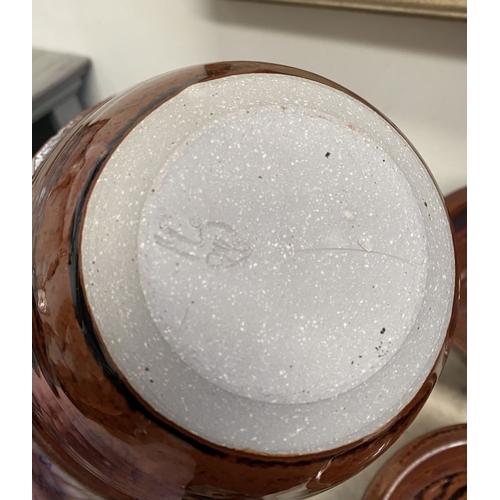 294 - A COLLECTION OF LOUIS MULCAHY POTTERY, to include six pots. Dimensions: largest: 13cm high x 24cm di... 