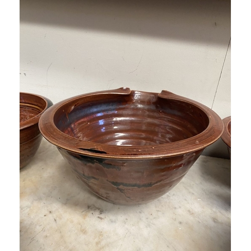 294 - A COLLECTION OF LOUIS MULCAHY POTTERY, to include six pots. Dimensions: largest: 13cm high x 24cm di... 