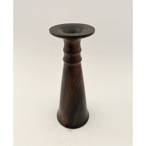 187 - AN 19TH CENTURY HARDWOOD MONAURAL STETHOSCOPE, condition as photographed. Dimensions: 15cm high x 5.... 