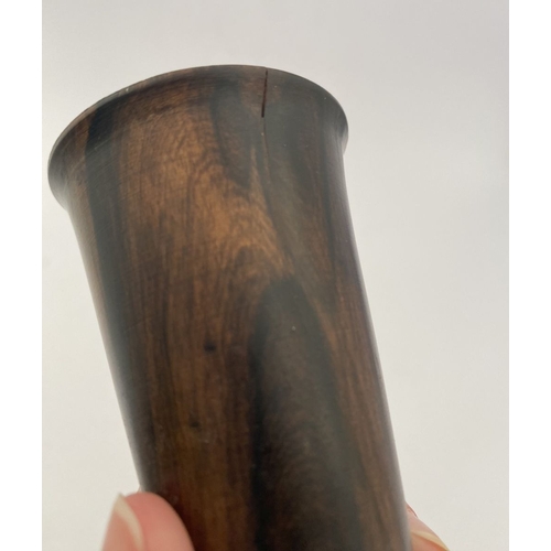 187 - AN 19TH CENTURY HARDWOOD MONAURAL STETHOSCOPE, condition as photographed. Dimensions: 15cm high x 5.... 