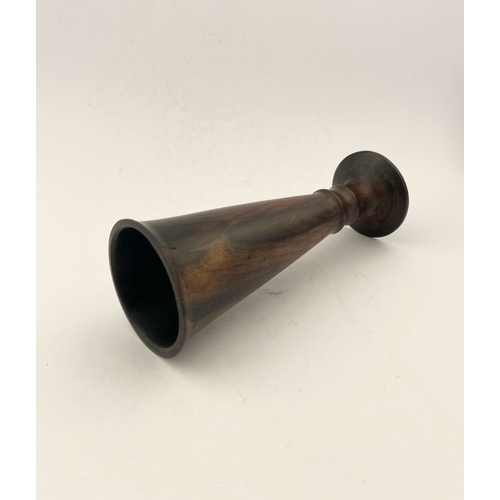 187 - AN 19TH CENTURY HARDWOOD MONAURAL STETHOSCOPE, condition as photographed. Dimensions: 15cm high x 5.... 