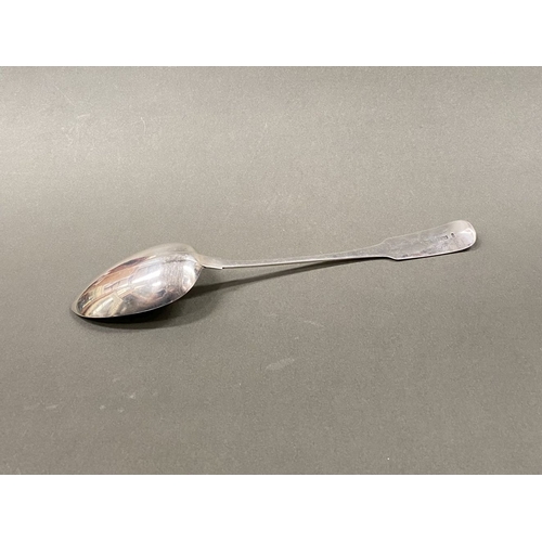 2 - A GEORGE III IRISH SILVER DIVIDER/STRAINER SPOON, Hallmarked with Makers mark Matthew West & Richard... 