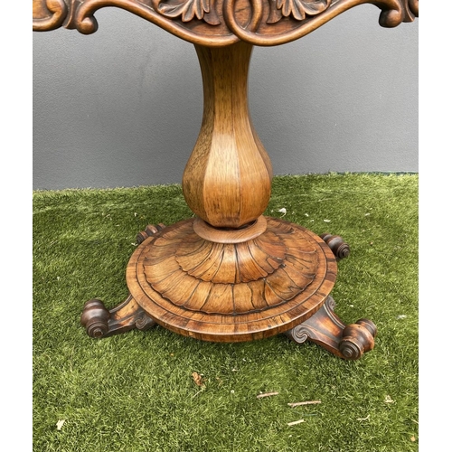 21 - AN EXCELLENT PAIR OF 19TH CENTURY TURN OVER LEAF TABLES, card table & tea table, both with scroll ca... 