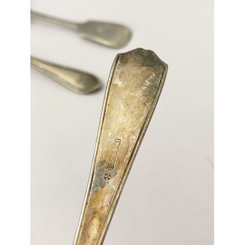 216 - A COLLECTION OF NICKEL SILVERWARE & SILVERPLATE, (1) Nickel silver to include serving spoon, tablesp... 