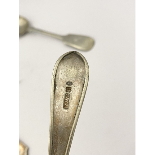 216 - A COLLECTION OF NICKEL SILVERWARE & SILVERPLATE, (1) Nickel silver to include serving spoon, tablesp... 