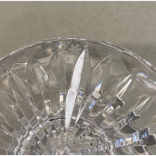220 - A PAIR OF IRISH CRYSTAL TEALIGHT HOLDERS, by Cavan Ireland, acid mark to base. In good condition wit... 