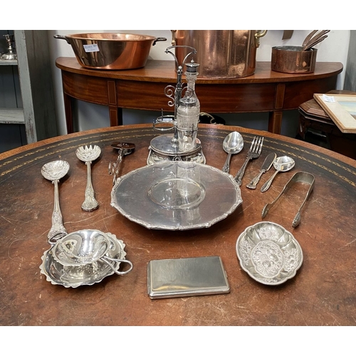 222 - A LARGE COLLECTION OF SILVER-PLATE, by a variety of Makers. To include (i) decorative partial condim... 