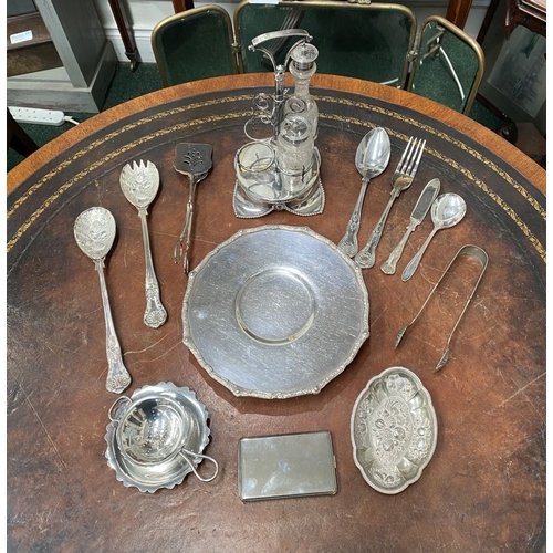 222 - A LARGE COLLECTION OF SILVER-PLATE, by a variety of Makers. To include (i) decorative partial condim... 