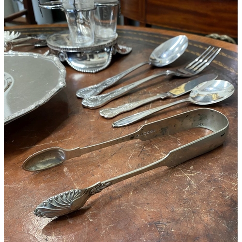 222 - A LARGE COLLECTION OF SILVER-PLATE, by a variety of Makers. To include (i) decorative partial condim... 
