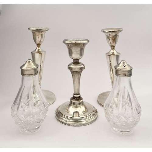 223 - AN ART DECO PERIOD SILVER CANDLESTICK, by Henry Clifford Davis, Harford Works, Harford Street, Birmi... 