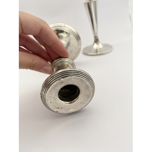 223 - AN ART DECO PERIOD SILVER CANDLESTICK, by Henry Clifford Davis, Harford Works, Harford Street, Birmi... 