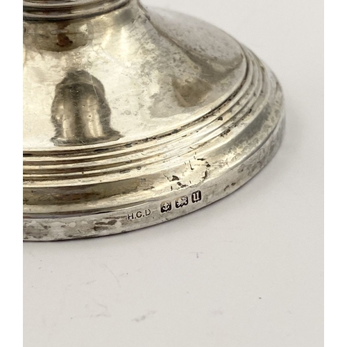 223 - AN ART DECO PERIOD SILVER CANDLESTICK, by Henry Clifford Davis, Harford Works, Harford Street, Birmi... 