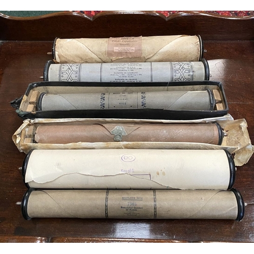 236 - A COLLECTION OF VINTAGE PIANOLA/PLAYER PIANO MUSIC ROLLS, six rolls, one dating c.1900. Piano rolls ... 