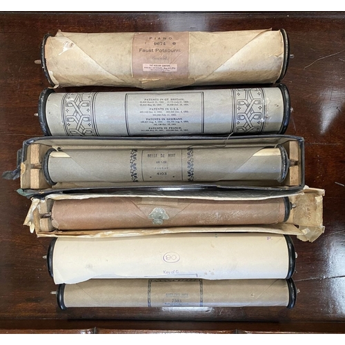 236 - A COLLECTION OF VINTAGE PIANOLA/PLAYER PIANO MUSIC ROLLS, six rolls, one dating c.1900. Piano rolls ... 