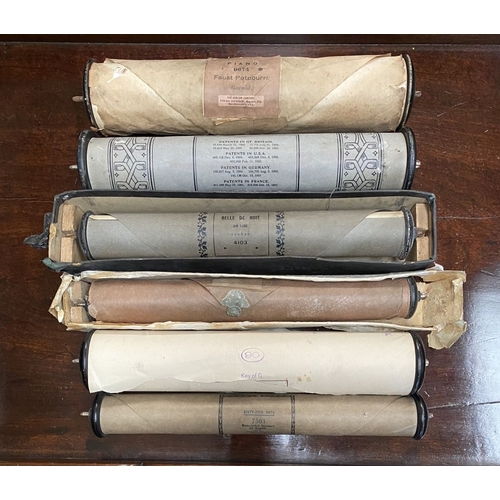 236 - A COLLECTION OF VINTAGE PIANOLA/PLAYER PIANO MUSIC ROLLS, six rolls, one dating c.1900. Piano rolls ... 