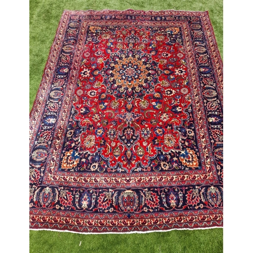 252 - AN EXCELLENT PERSIAN MASHAD RUG, hand knotted, high knot density, dyed using natural vegetable dyes.... 