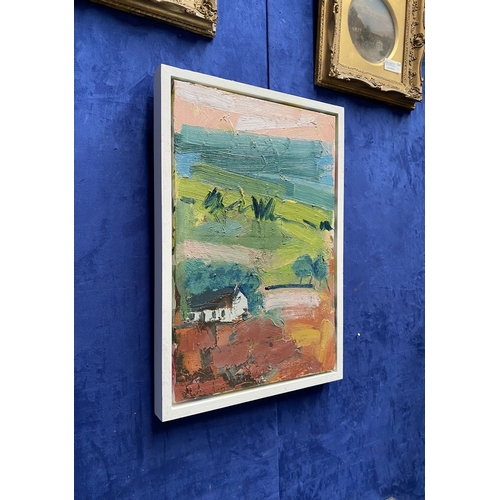 26 - MARTIN STONE (Irish, 20th Century), ‘FARM HILL WEST CORK’, oil on canvas, signed lower left, inscrib... 