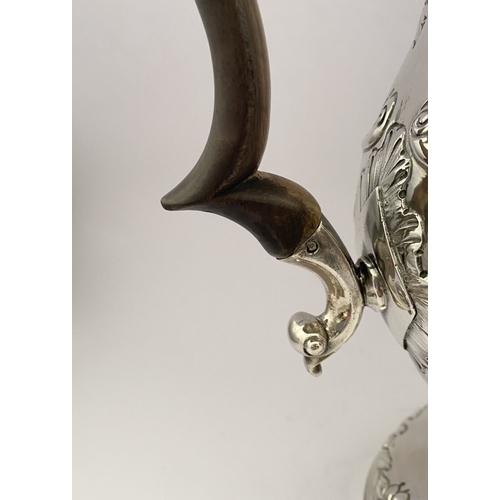 6 - AN EXCEPTIONAL GEORGE III IRISH SILVER COFFEE POT, Hallmarked with Makers mark Charles Townsend, Ski... 