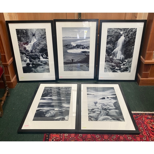 210 - MIKE BROWN (Irish photographer, 20th Century), a set of five large framed monochrome prints, each si... 
