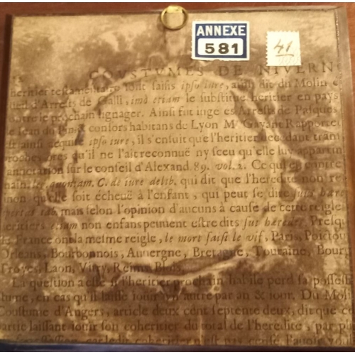 147 - A FRENCH MINIATURE PAINTING OF A LADY, circular miniature, signed to the right, in hardwood frame. D... 