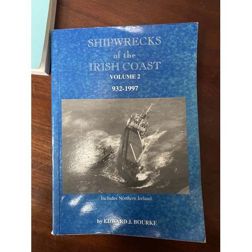 175 - A BOOK LOT OF IRISH INTEREST: Volumes I, II & III ‘Shipwrecks of the Irish Coast’ by Edward J. Bourk... 