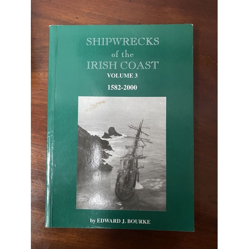 175 - A BOOK LOT OF IRISH INTEREST: Volumes I, II & III ‘Shipwrecks of the Irish Coast’ by Edward J. Bourk... 