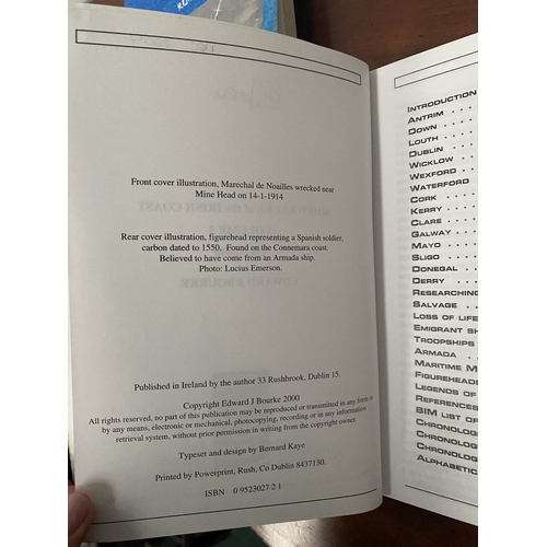 175 - A BOOK LOT OF IRISH INTEREST: Volumes I, II & III ‘Shipwrecks of the Irish Coast’ by Edward J. Bourk... 