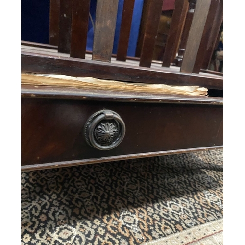 179 - A GOOD QUALITY LATE 19TH CENTURY MAHOGANY CANTERBURY, excellent for storing magazines, papers, and s... 