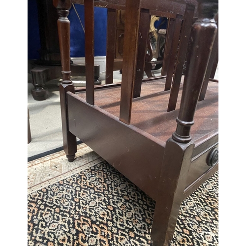 179 - A GOOD QUALITY LATE 19TH CENTURY MAHOGANY CANTERBURY, excellent for storing magazines, papers, and s... 