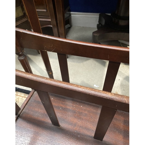 179 - A GOOD QUALITY LATE 19TH CENTURY MAHOGANY CANTERBURY, excellent for storing magazines, papers, and s... 