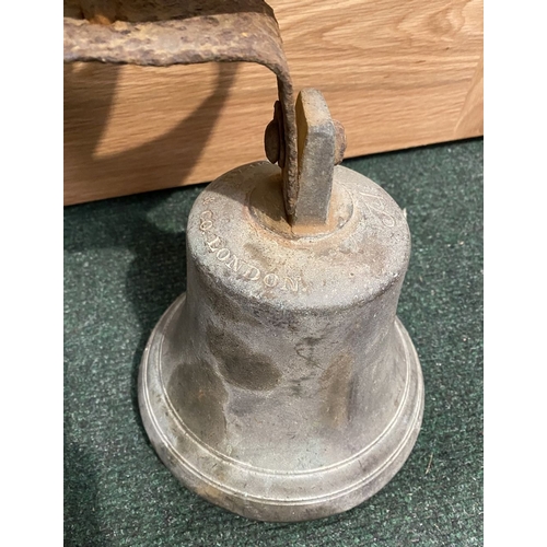 180 - A J4 SHIP’S BELL, c.1916, Marked in italic on the crown, together with the legend Mears & Co London.... 