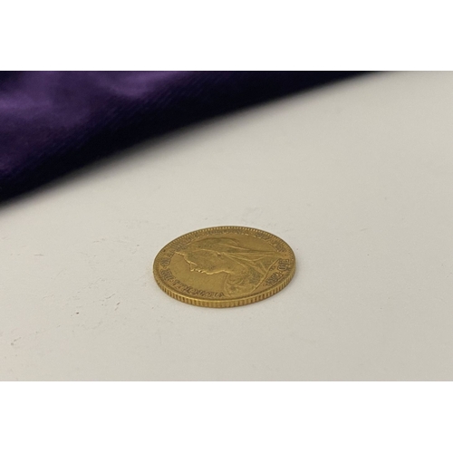 17 - A VICTORIA GOLD HALF-SOVEREIGN – 1894, Jubilee portrait of Queen Victoria, crowned, veiled bust faci... 