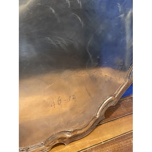 8 - A SUBSTANTIAL GEORGE II IRISH SILVER SALVER, by Matthew Browne, Dublin, c.1748. Of large proportions... 