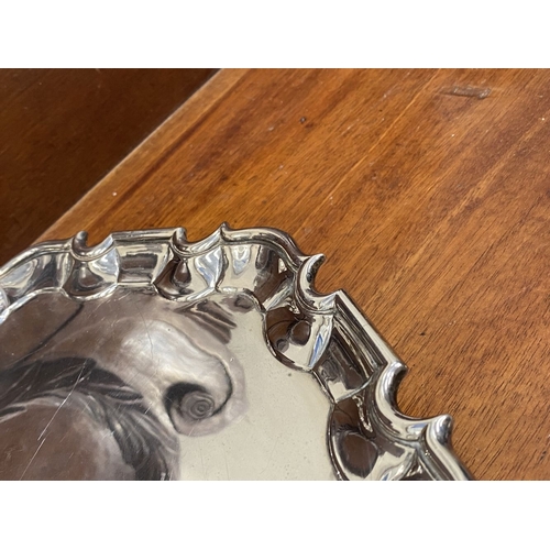 8 - A SUBSTANTIAL GEORGE II IRISH SILVER SALVER, by Matthew Browne, Dublin, c.1748. Of large proportions... 