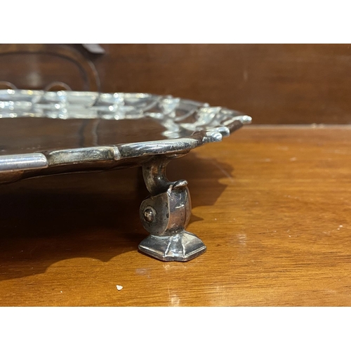 8 - A SUBSTANTIAL GEORGE II IRISH SILVER SALVER, by Matthew Browne, Dublin, c.1748. Of large proportions... 