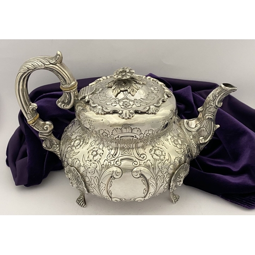 AN EXCEPTIONALLY CRAFTED IRISH SILVER TEAPOT & MILK JUG, by West & Son ...