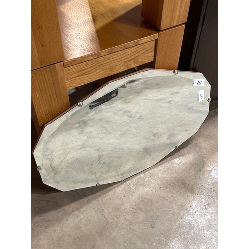 242 - Vintage Art Deco frameless Wall mirror