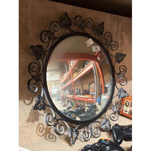 261 - Metal framed mirror