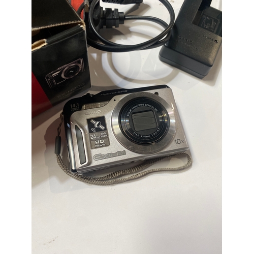 7 - Casio Exilim EX-H20G digital camera with hybrid GPS - boxed with charger